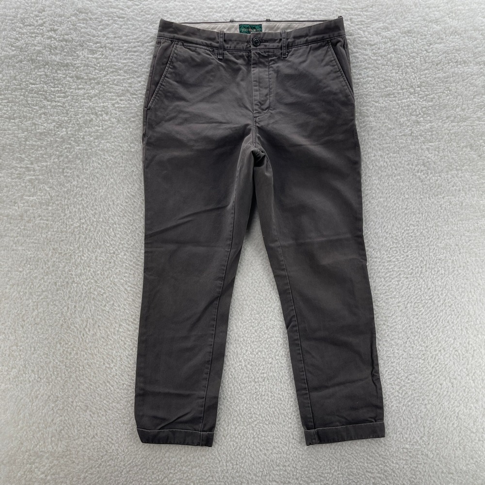 J Crew Chino Pants Mens 31x28* Grey Cotton 770 Straight Oarsman Preppy Office